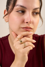 Taşlı Lou Yüzük Gold