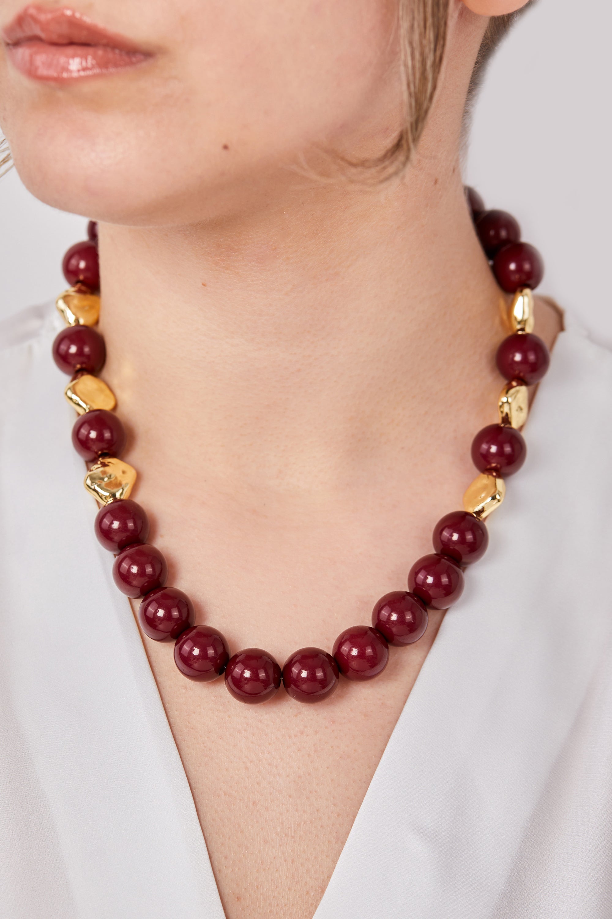 Bead Necklace Red