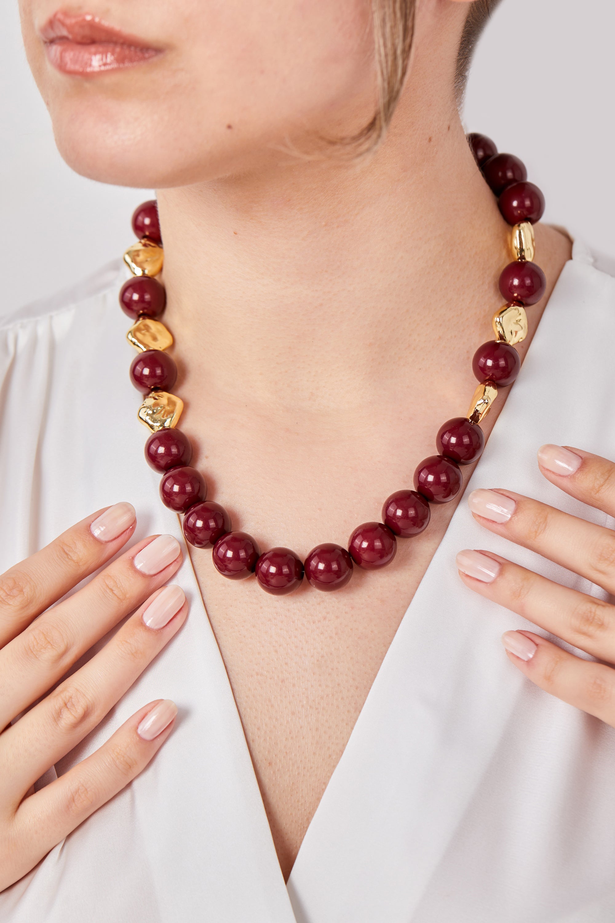 Bead Necklace Red