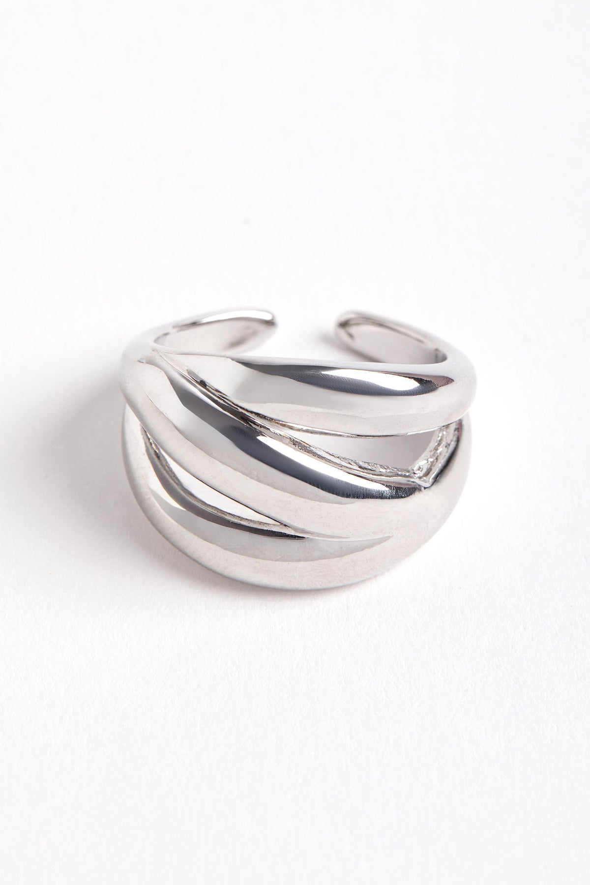 Rhodium Plated Bomb Ring – JOI Atelier