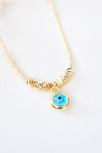 Nazar Boncuklu Altın Kaplama Kolye