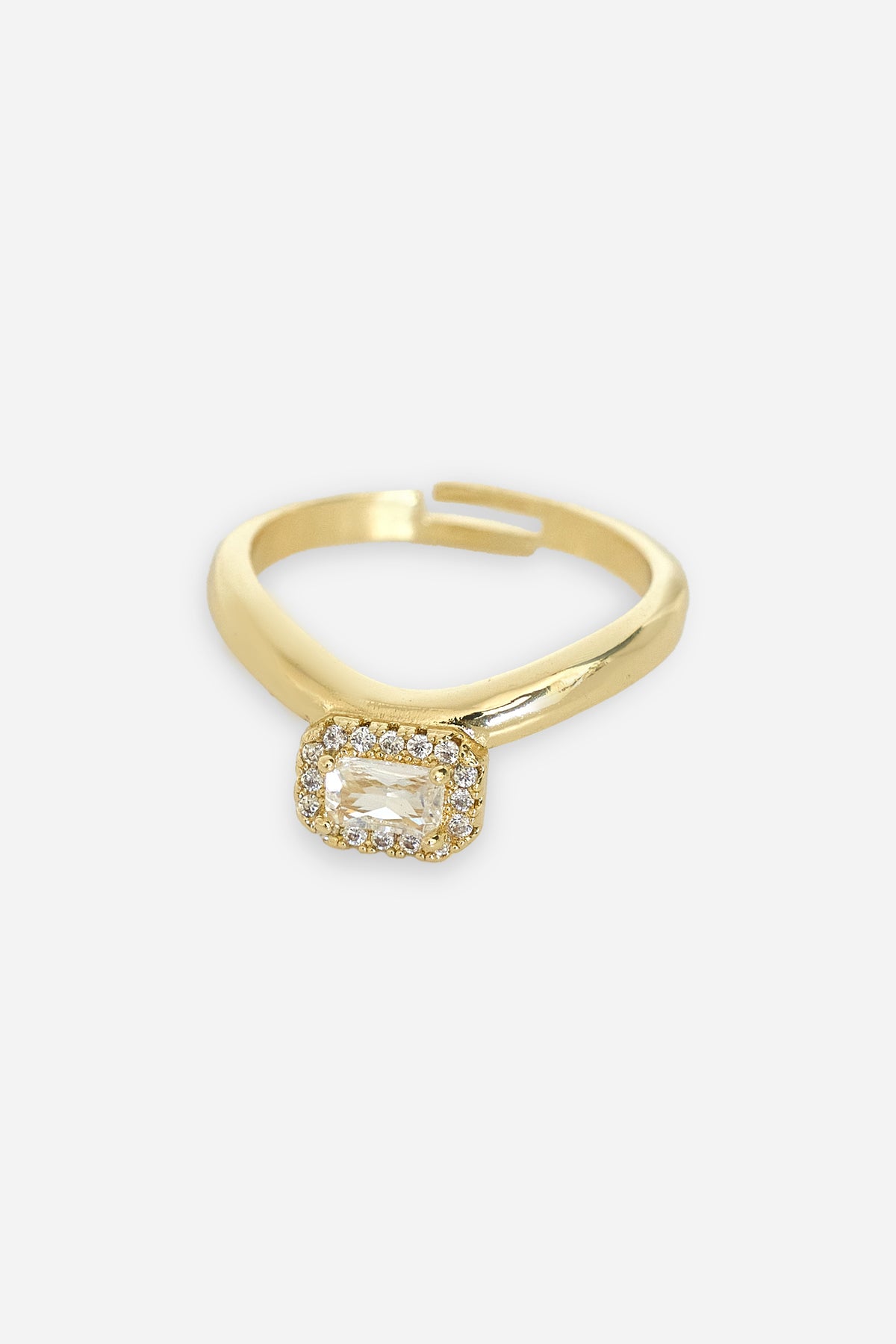 Vintage Taşlı Gold Yüzük