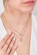Steel Letter Necklace B Gold