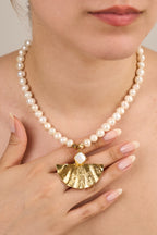 Gerçek İnci Gide Kolye