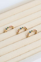 Renkli Taşlı Yüzük Gold