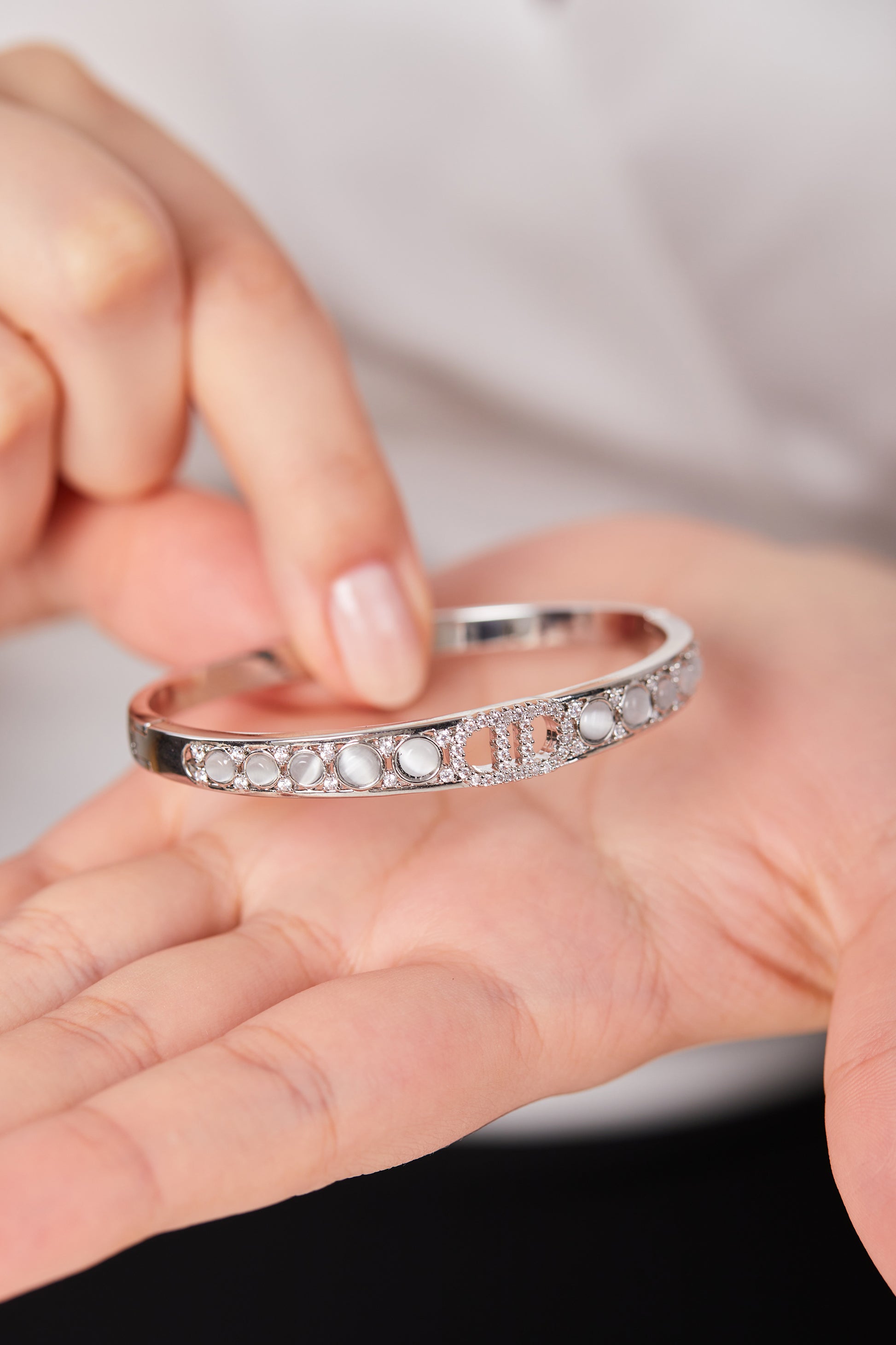 22K Gold Plated DD Bracelet Silver