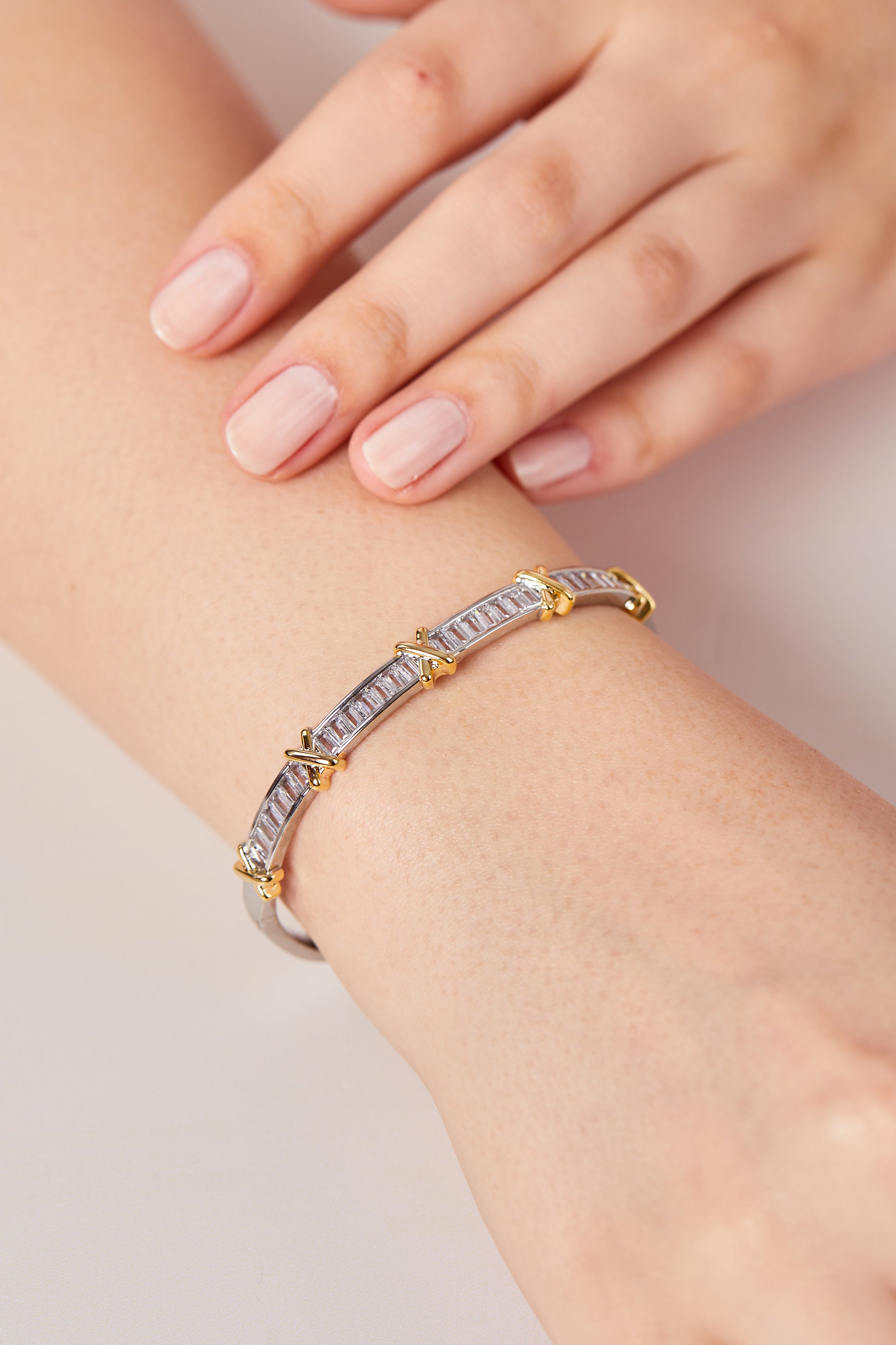 Brand Model Cuff with Zircon Stone