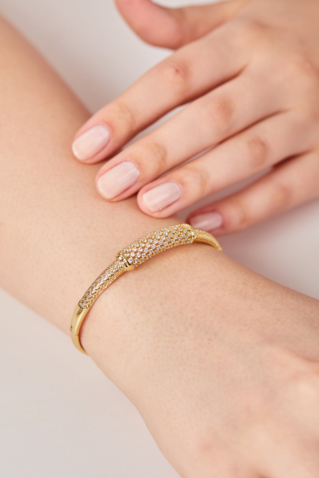 Xuping Cuff Bracelet with Diamond Center