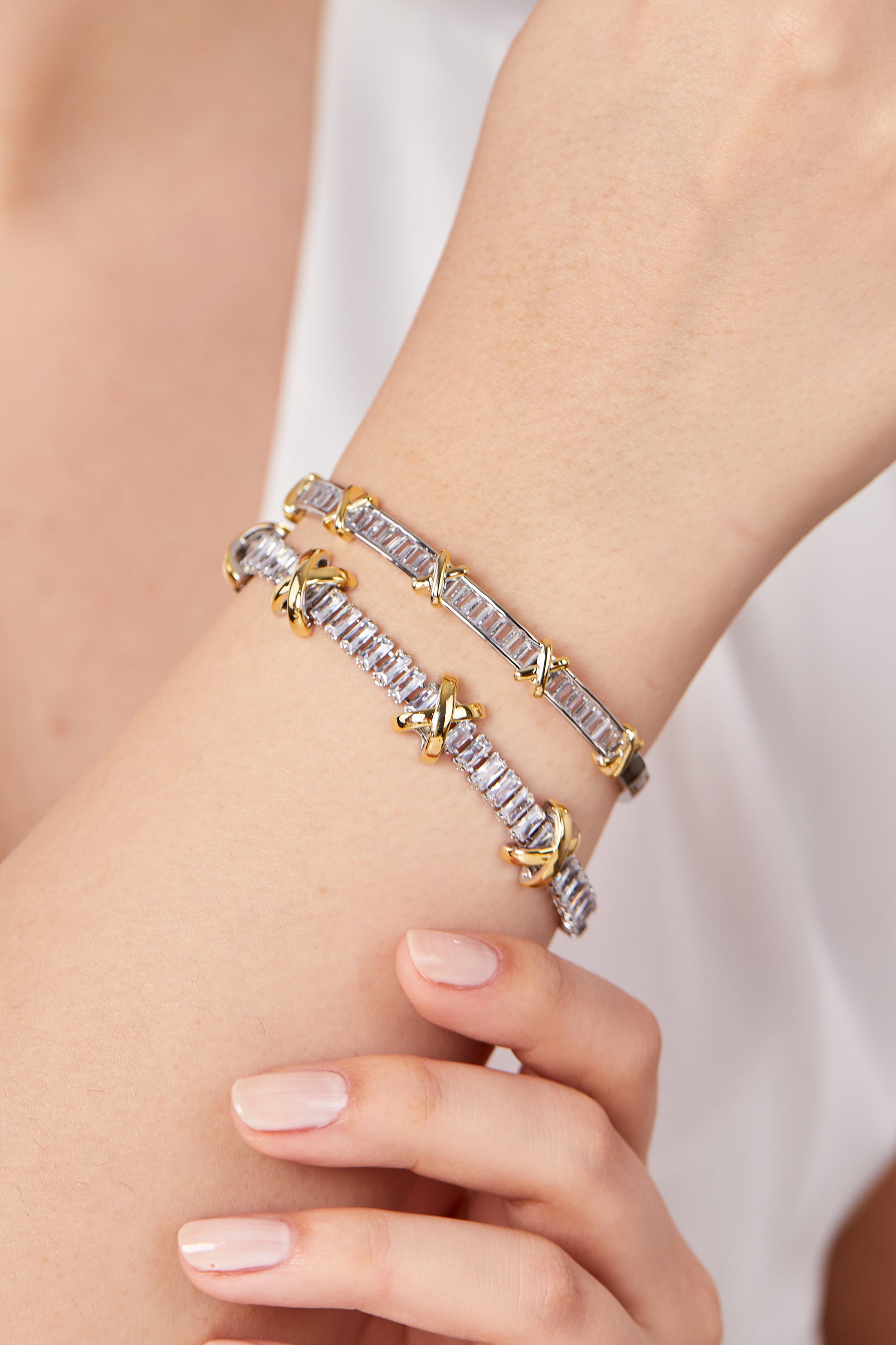 Brand Model Cuff with Zircon Stone