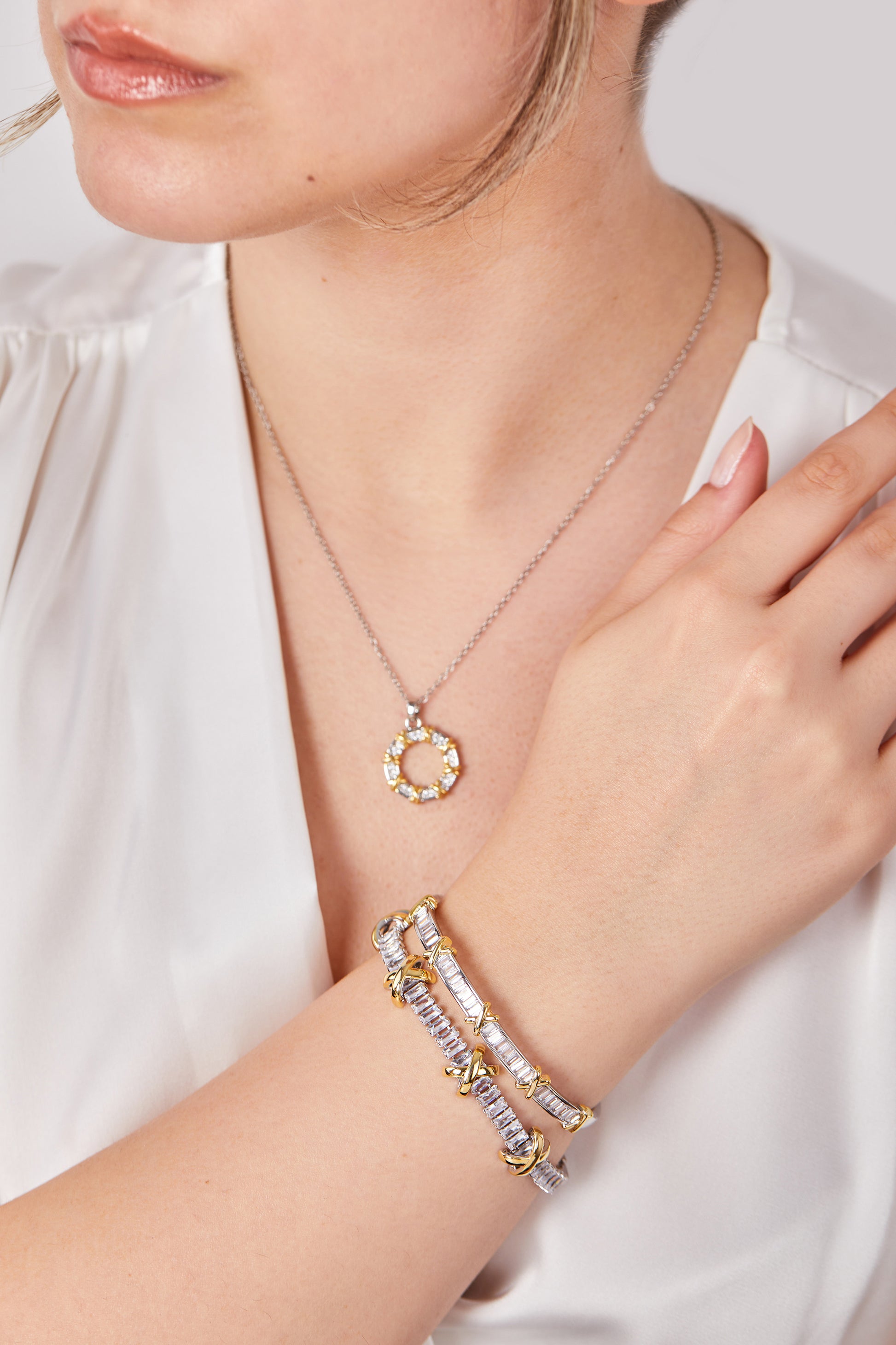 Brand Model Cuff with Zircon Stone