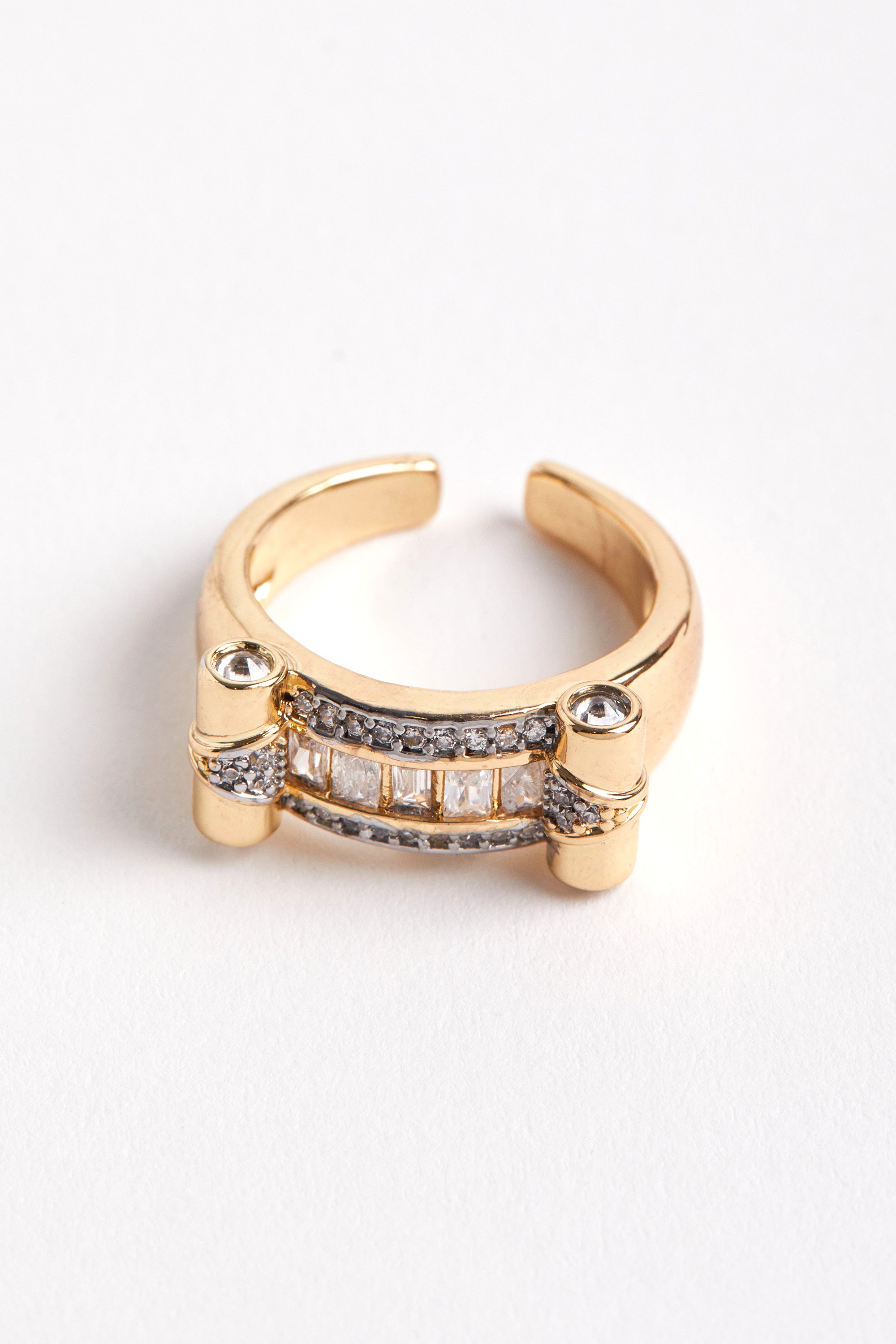 14K Gold Plated Crystal Stone Ring