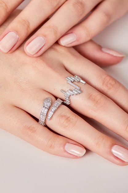 14K Altın Kaplama Yılan Yüzük Silver