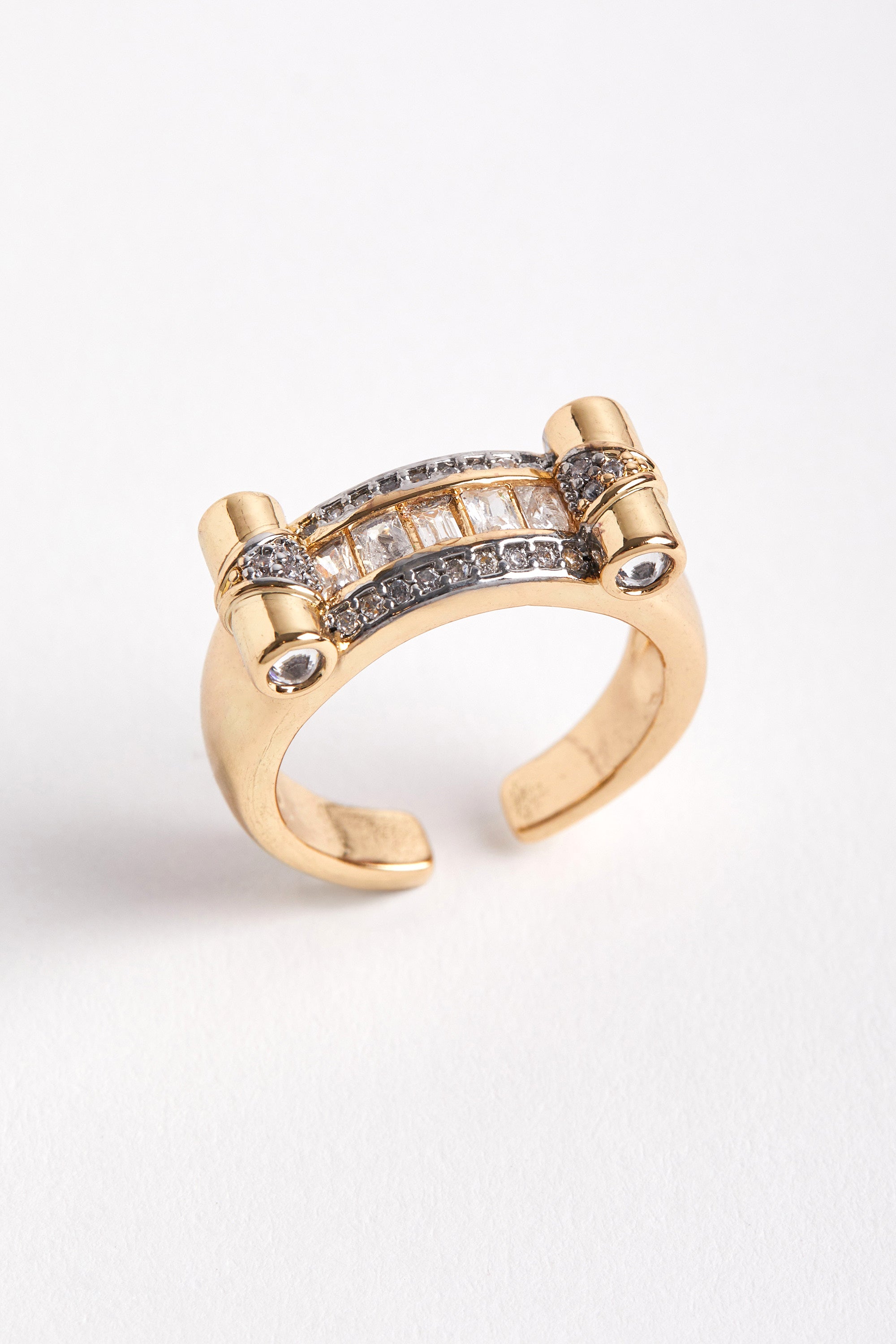 14K Gold Plated Crystal Stone Ring