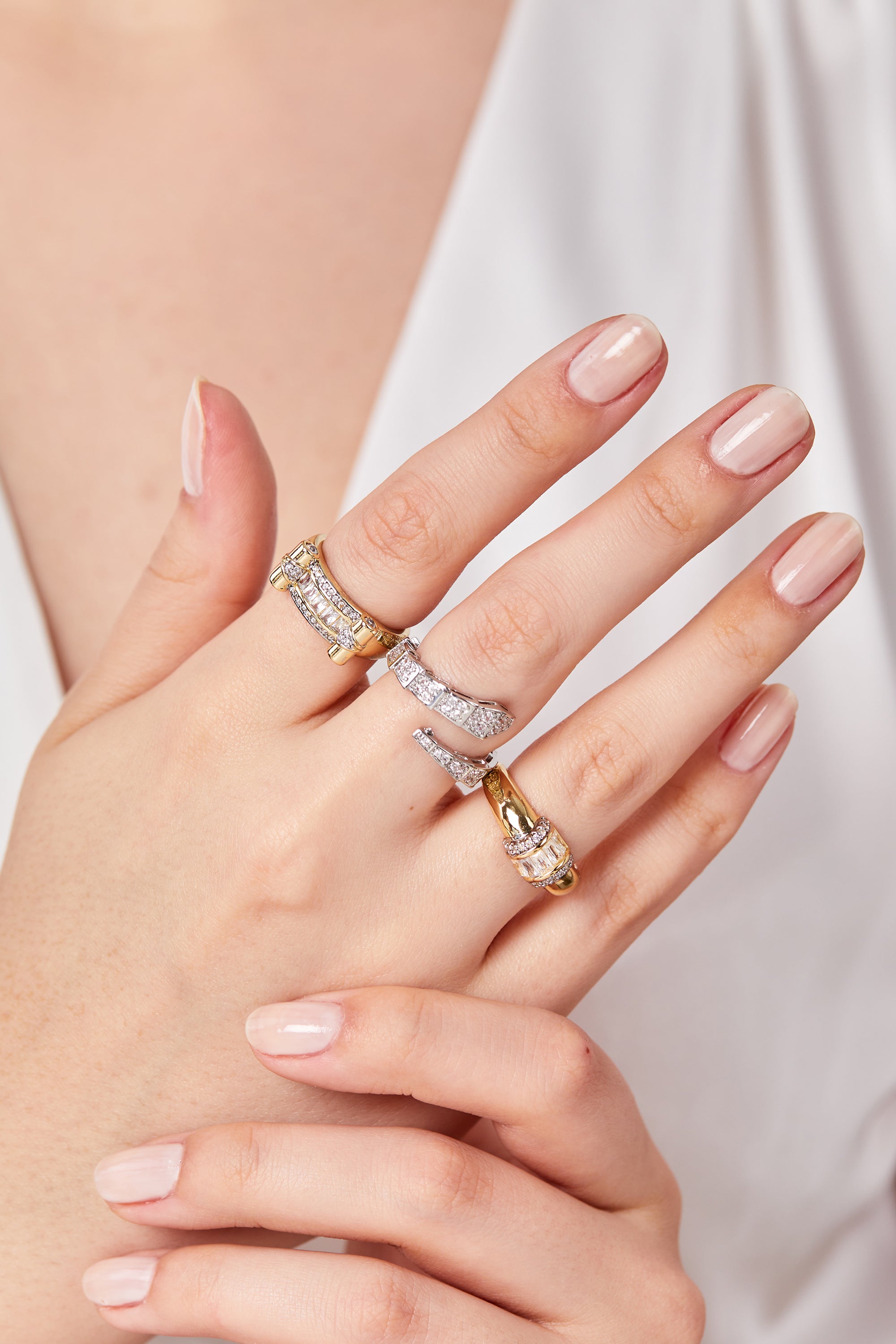 14K Gold Plated Crystal Stone Ring