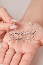 18K Gold Plated Eye Earrings 