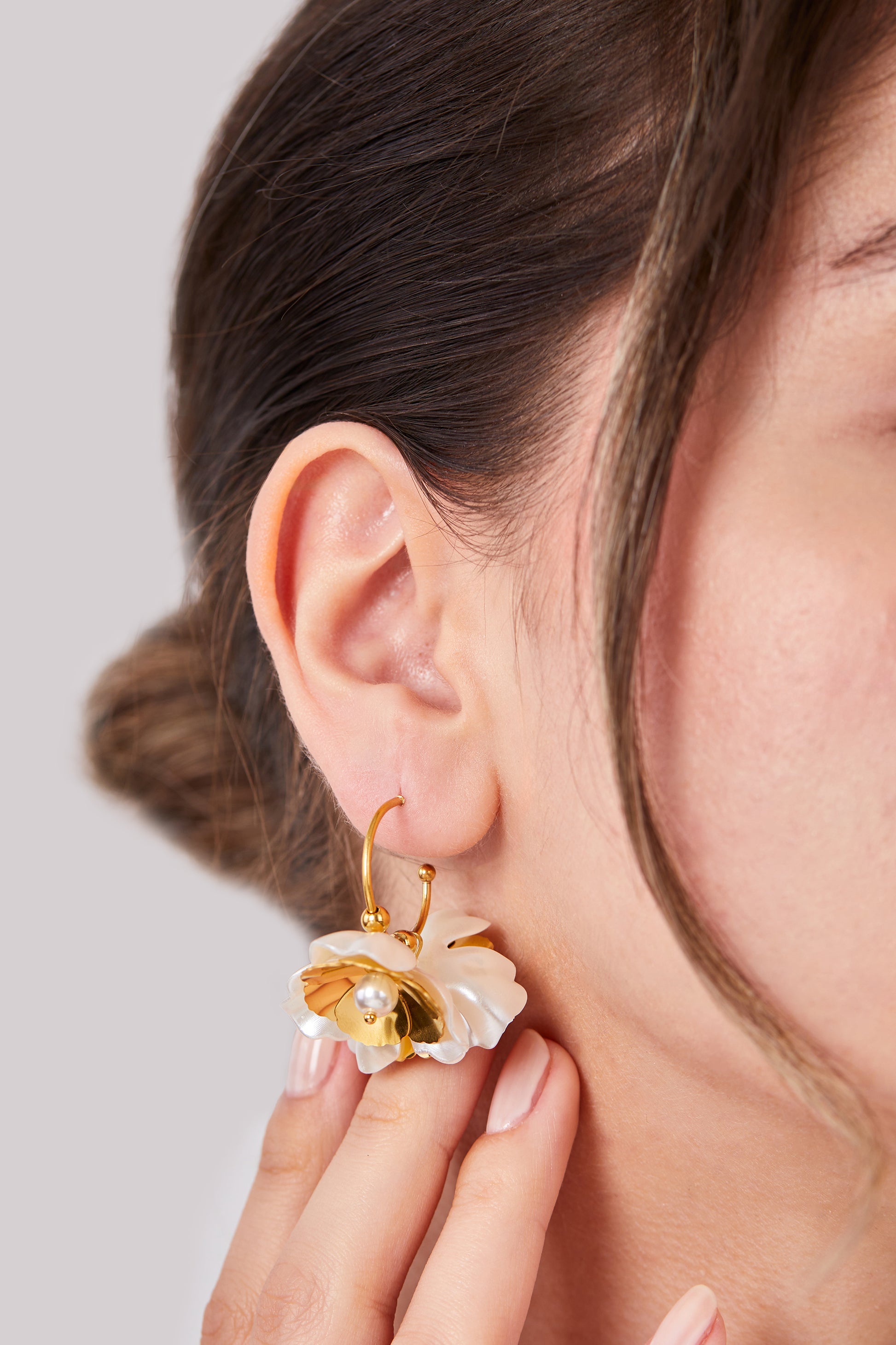 18K Gold Plated Flower Earrings