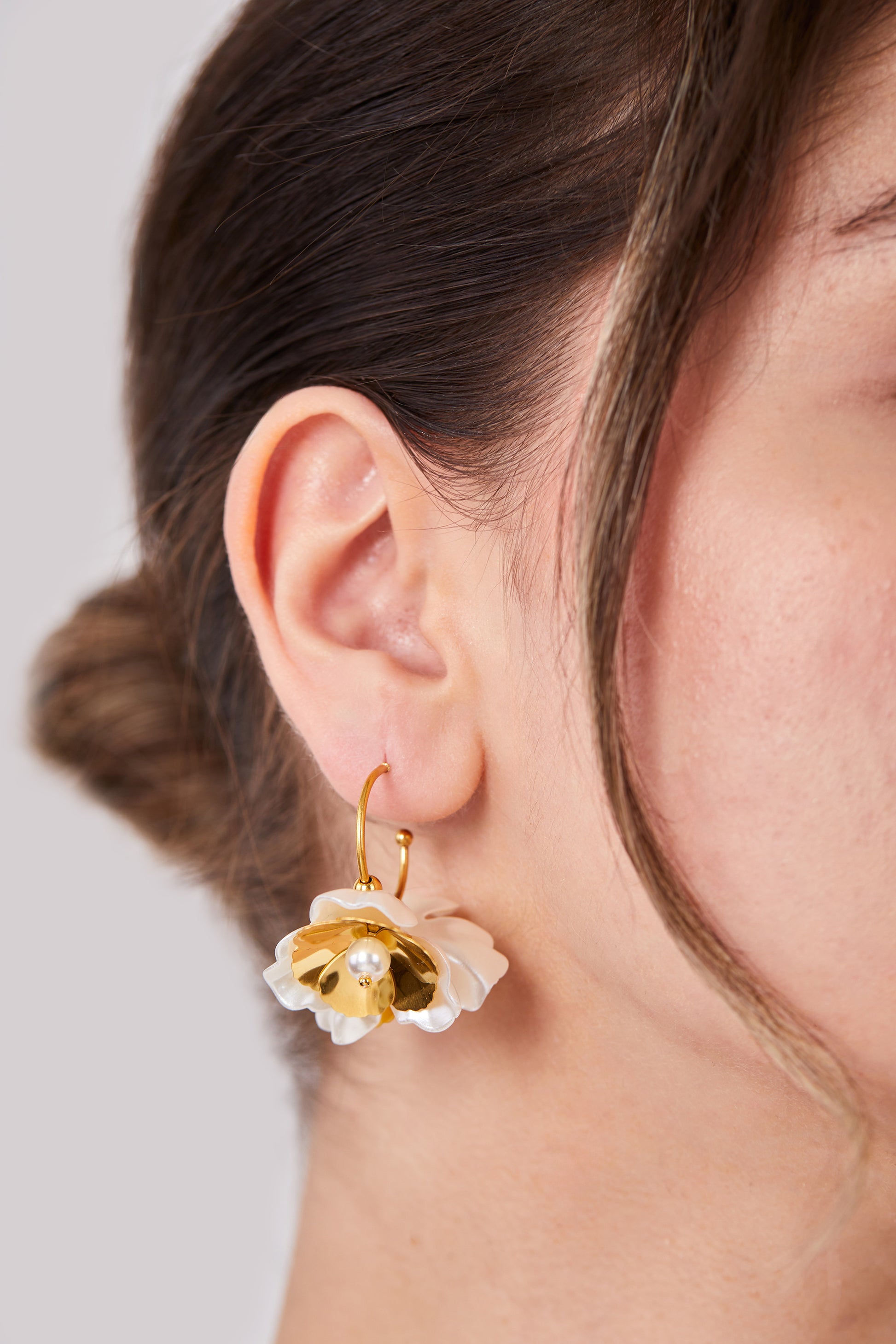 18K Gold Plated Flower Earrings