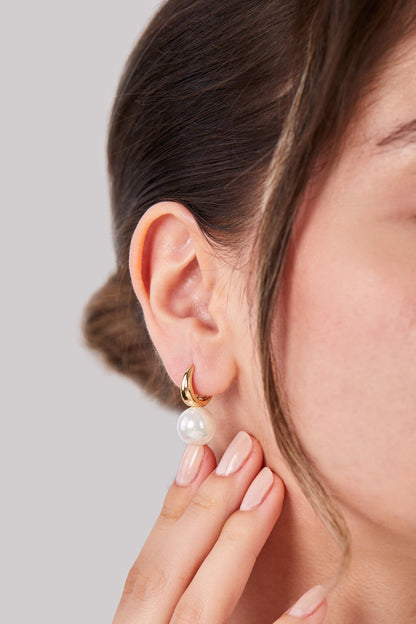 18K Gold Plated Pearl Earring