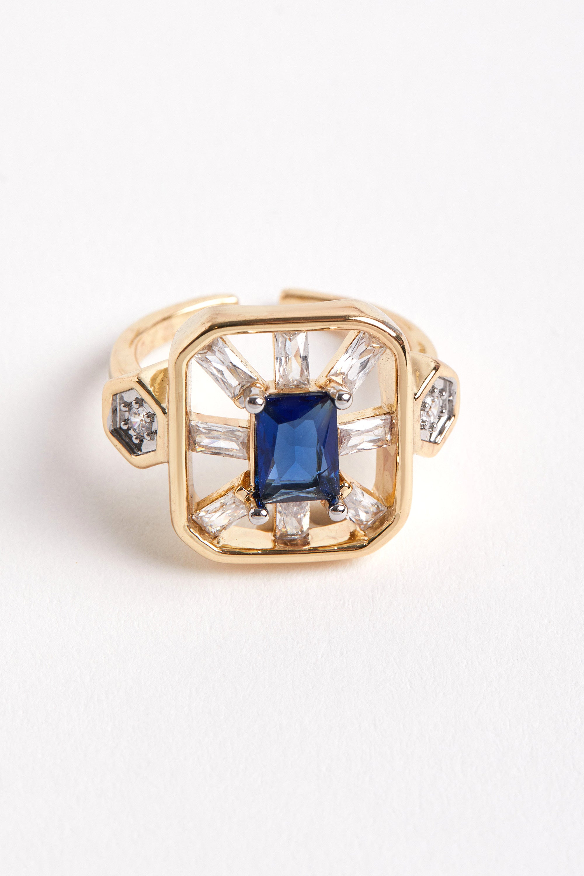 14K Gold Plated Night Ring