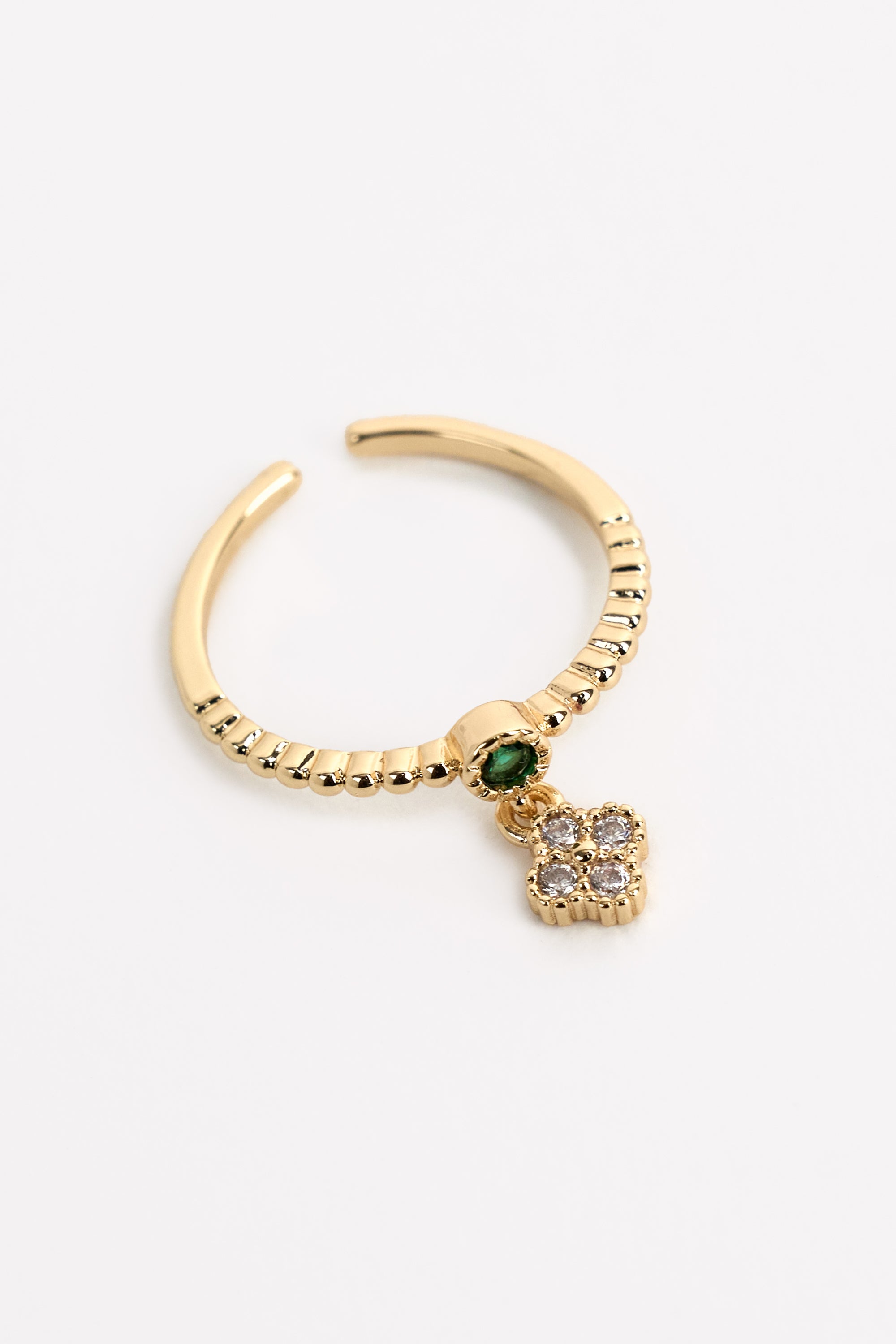 Altın Kaplama Sallantılı Yonca Yüzük