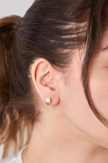 18K Gold Plated Pearl Elegant Earrings