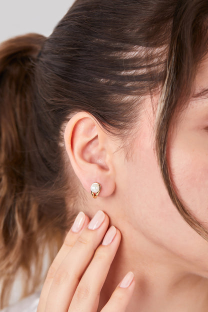 18K Gold Plated Pearl Elegant Earrings