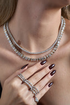 VIP Taşlı Çift Renkli Kolye