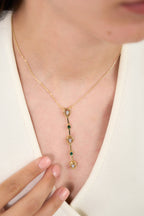 Çelik Yeşil Y Kolye