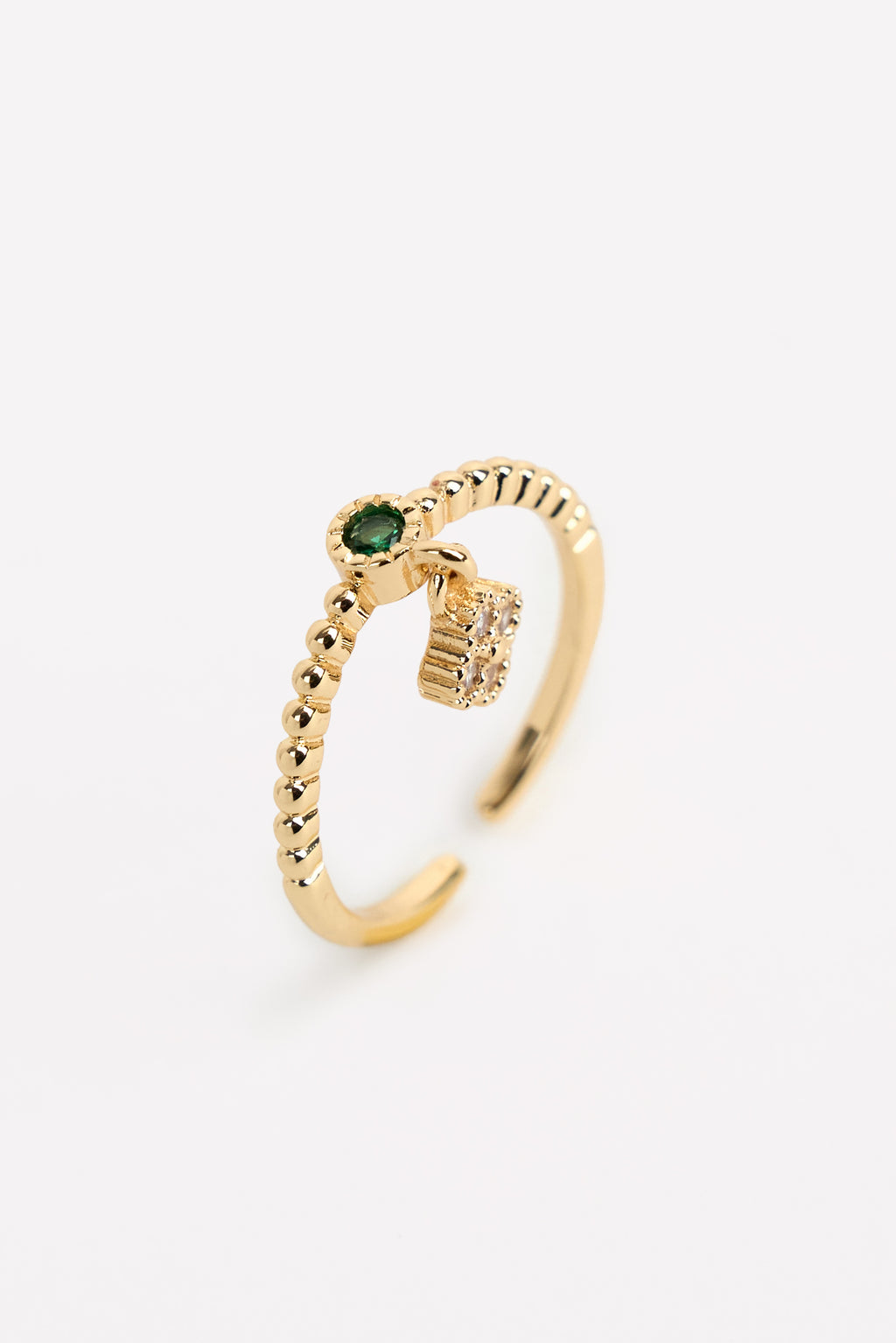 Altın Kaplama Sallantılı Yonca Yüzük