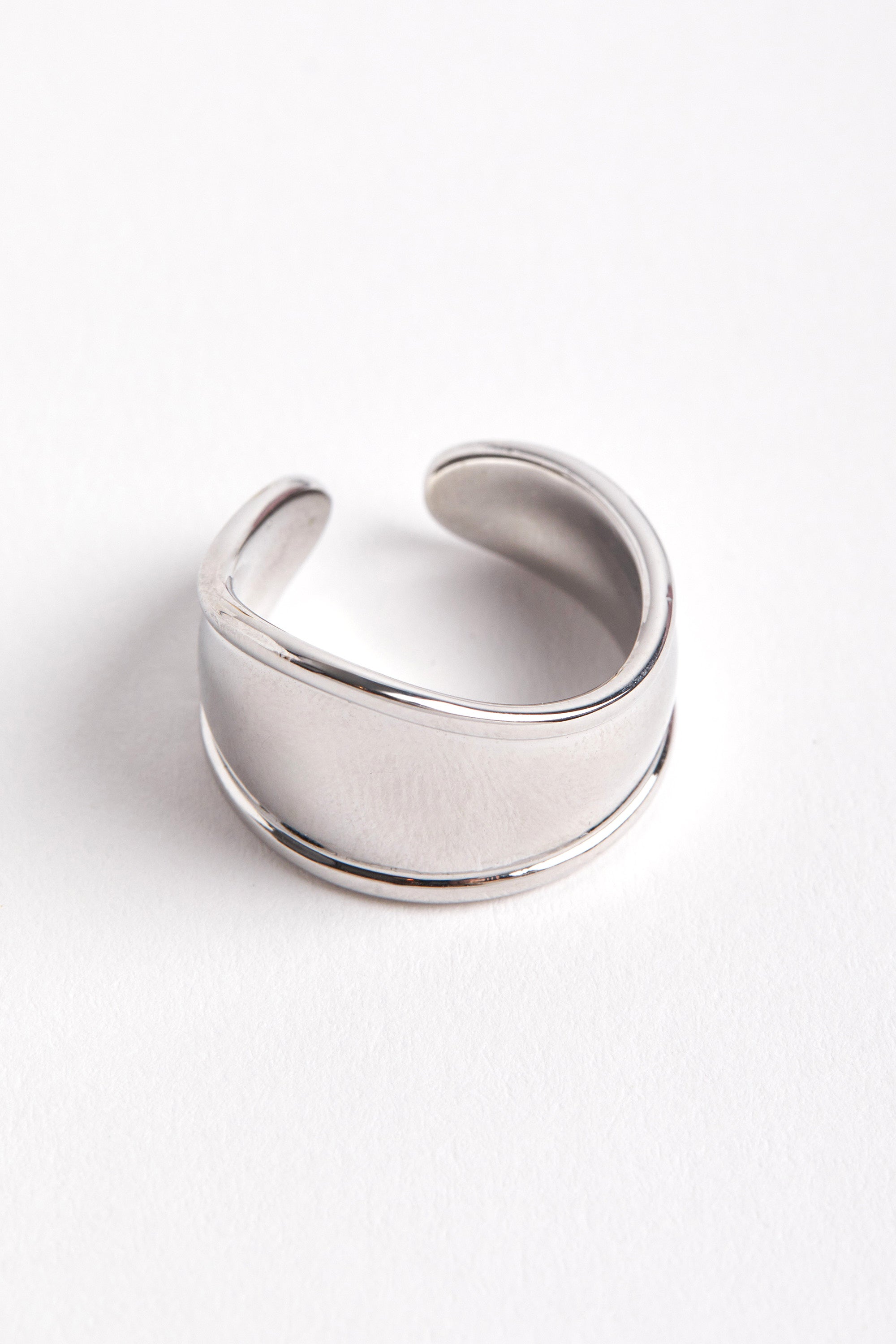Rhodium Plated Aura Ring Silver
