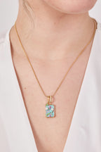 Steel Pinterest Necklace Green