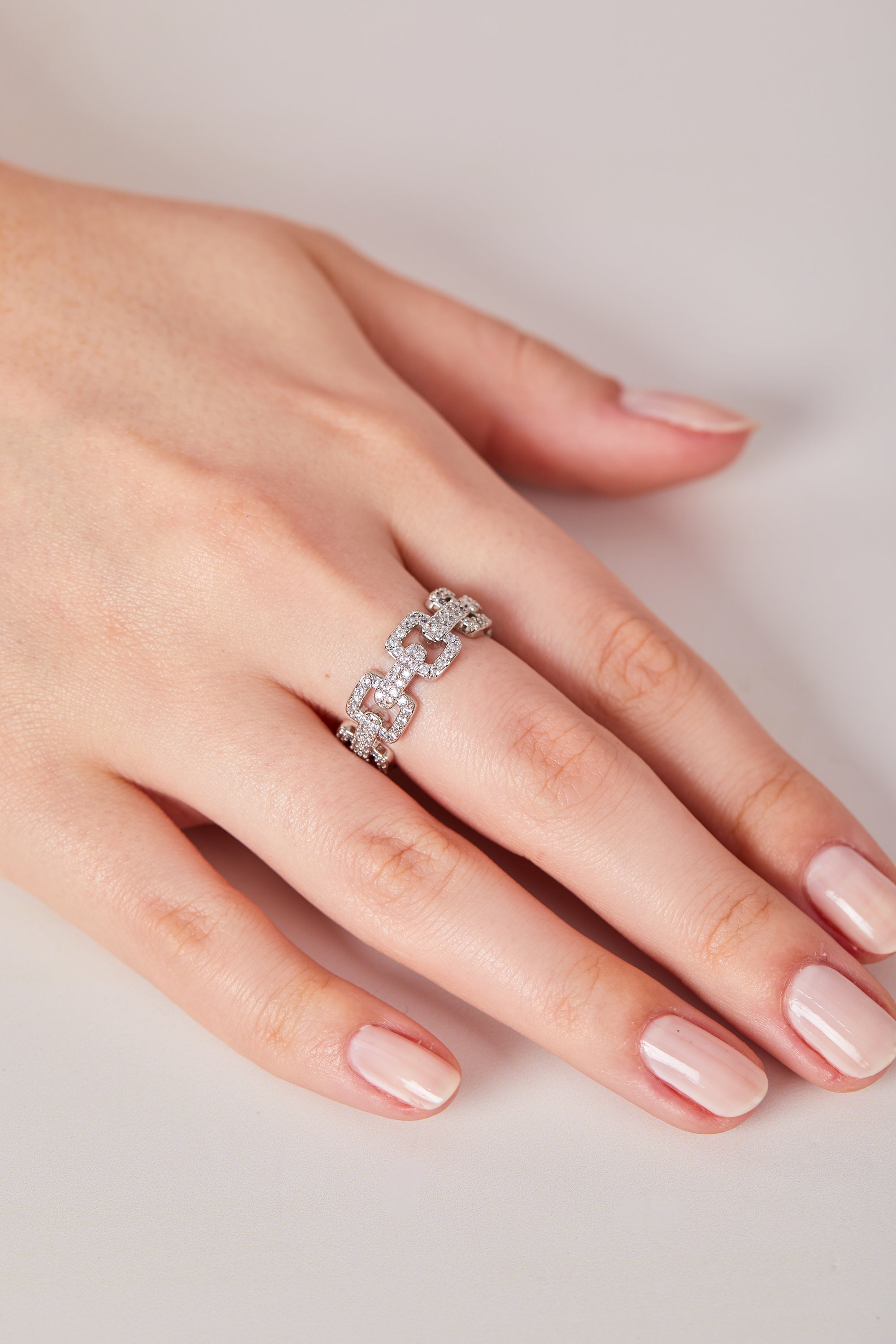 22 Carat Gold Plated Design Stone Ring Silver