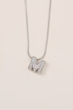 Steel Letter Necklace M Silver
