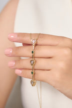 Çelik Yeşil Y Kolye