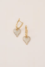 Xuping Zirkon Taşlı Kalpli Sallanan Küpe