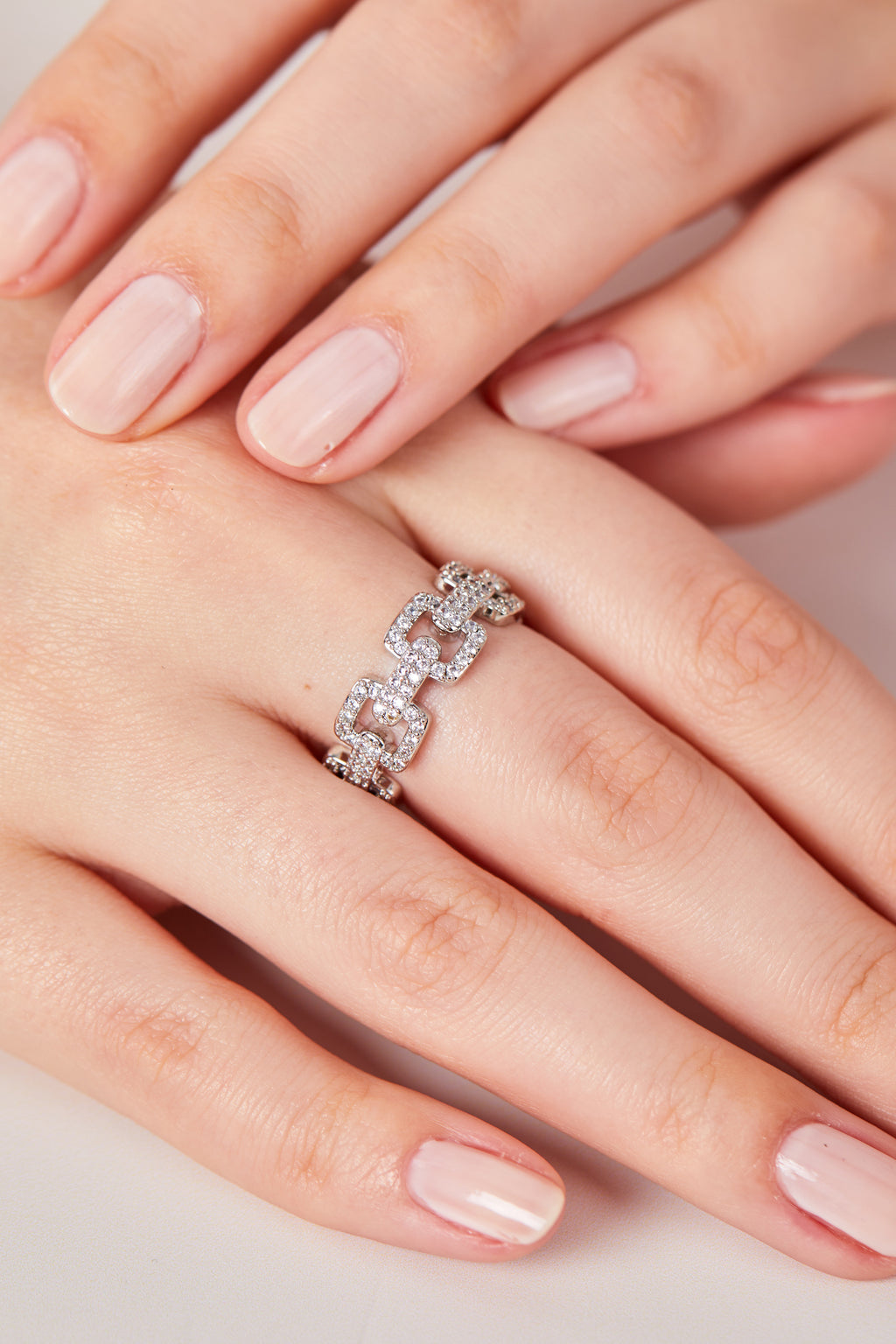 22 Carat Gold Plated Design Stone Ring Silver