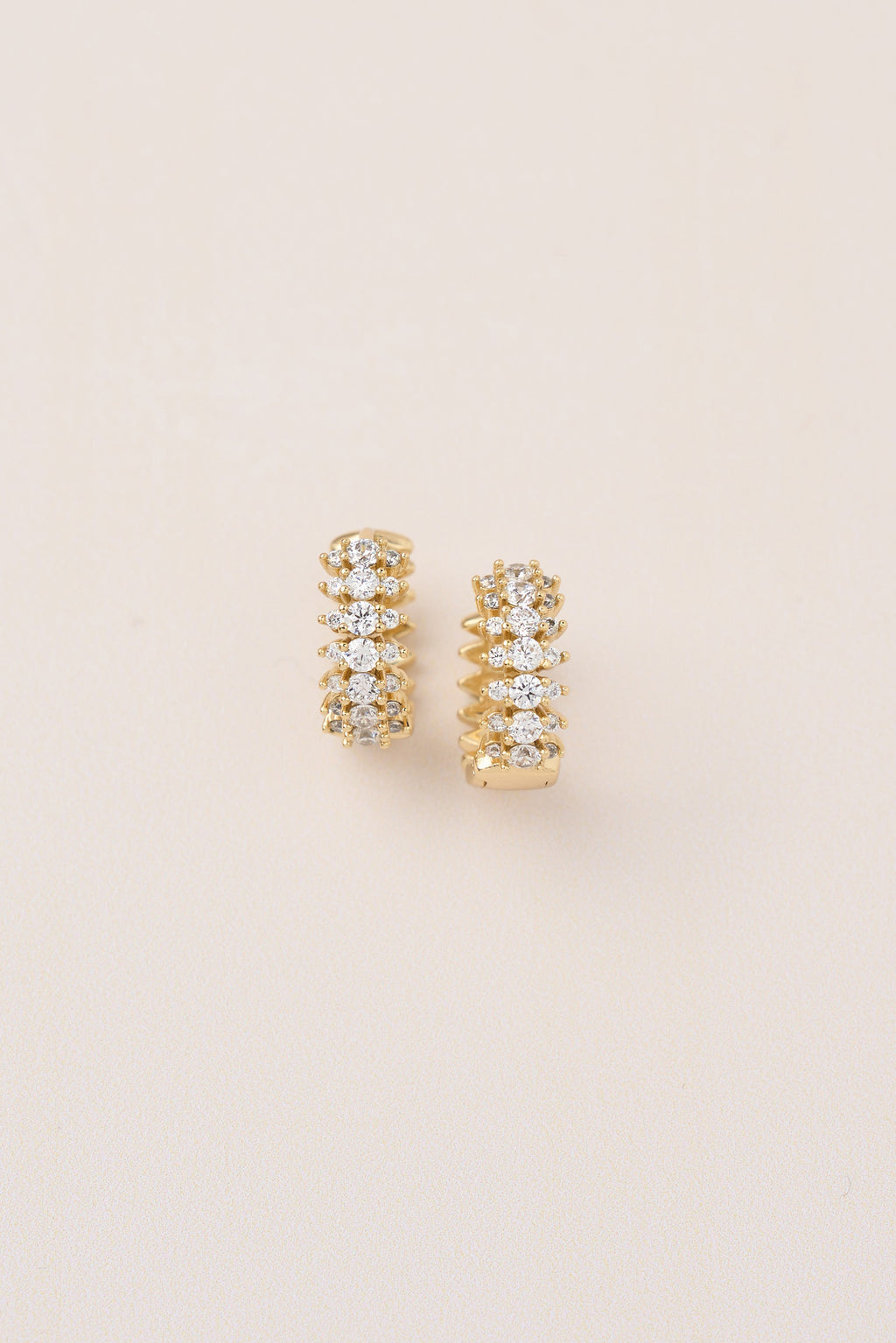 Xuping Diamond Stone Earrings Gold