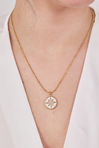 Steel Compass Necklace