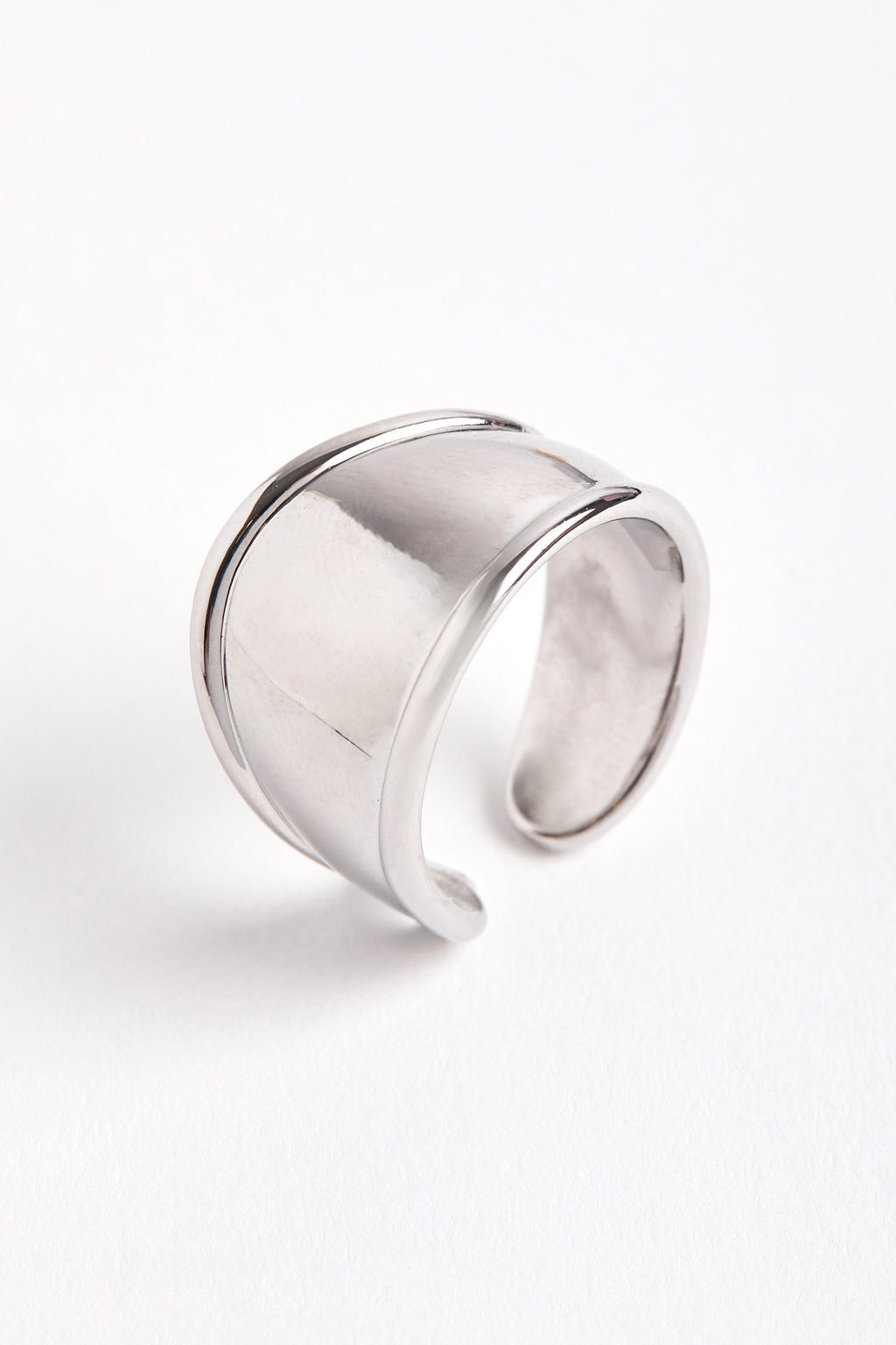Rhodium Plated Aura Ring Silver
