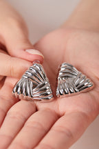 Modern Üçgen Küpe