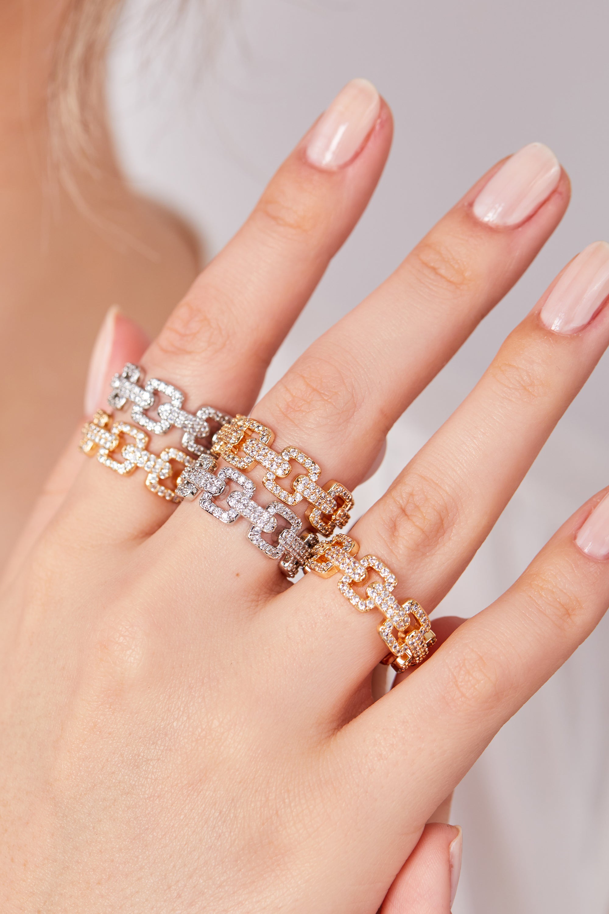 22 Carat Gold Plated Design Stone Ring Gold