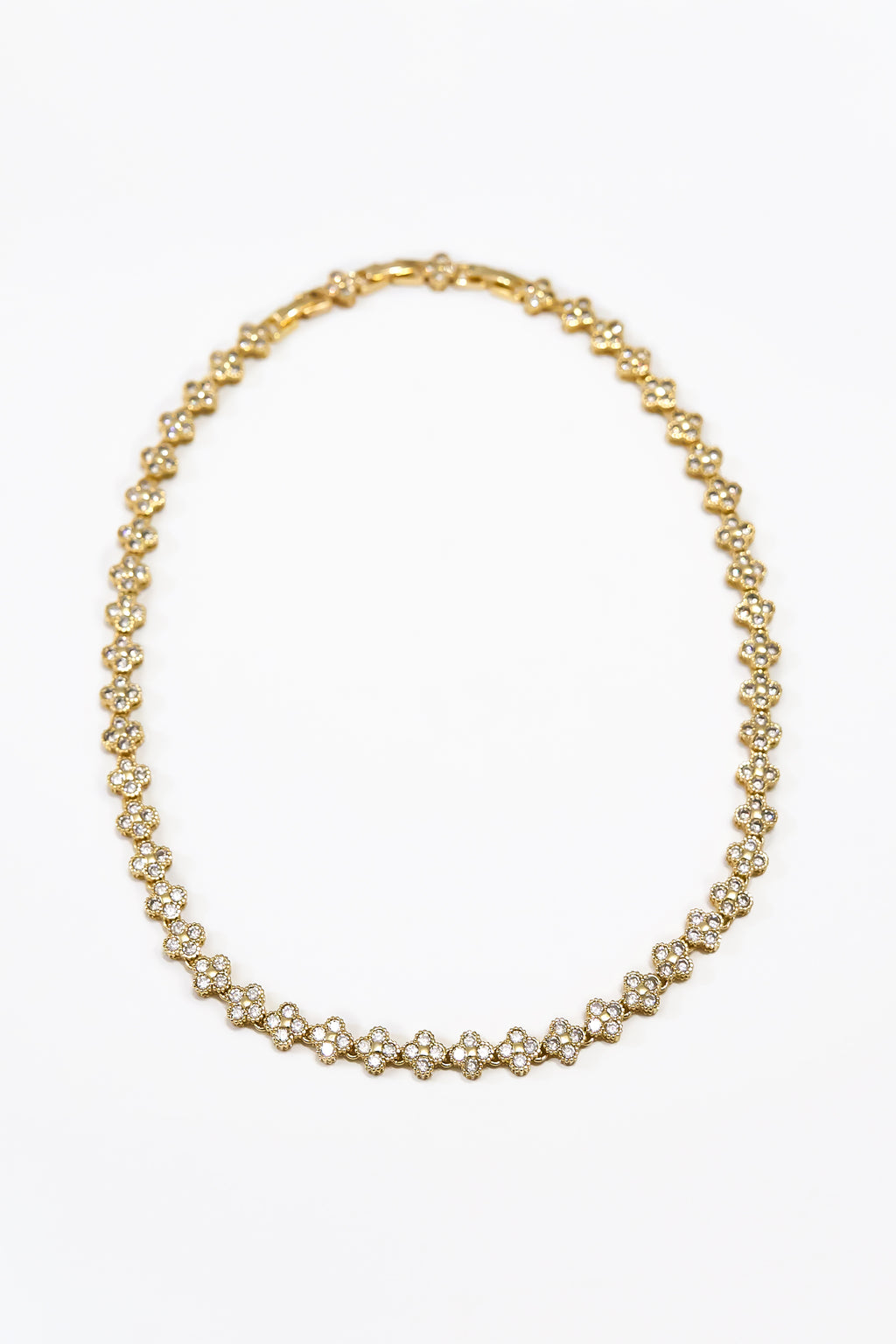 VIP Özel Seri Zirkon Taşlı Yonca Kolye Gold