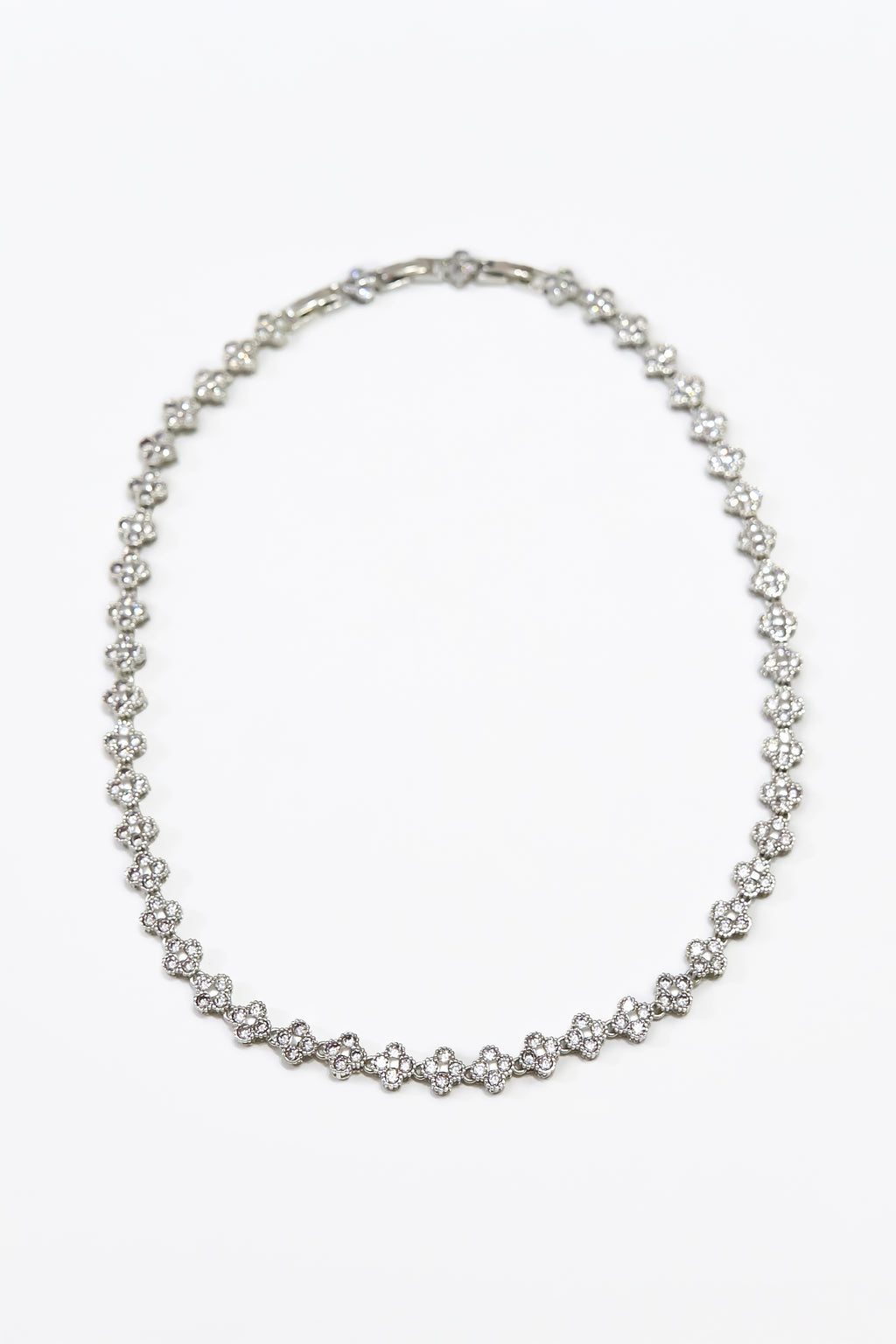 VIP Özel Seri Zirkon Taşlı Yonca Kolye Silver