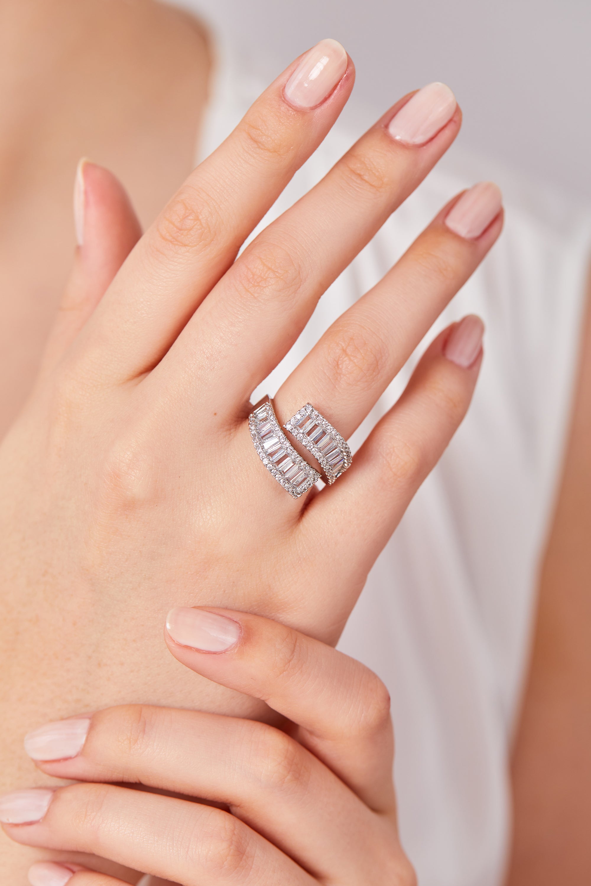 22 Carat Gold Plated Stone Ring Silver