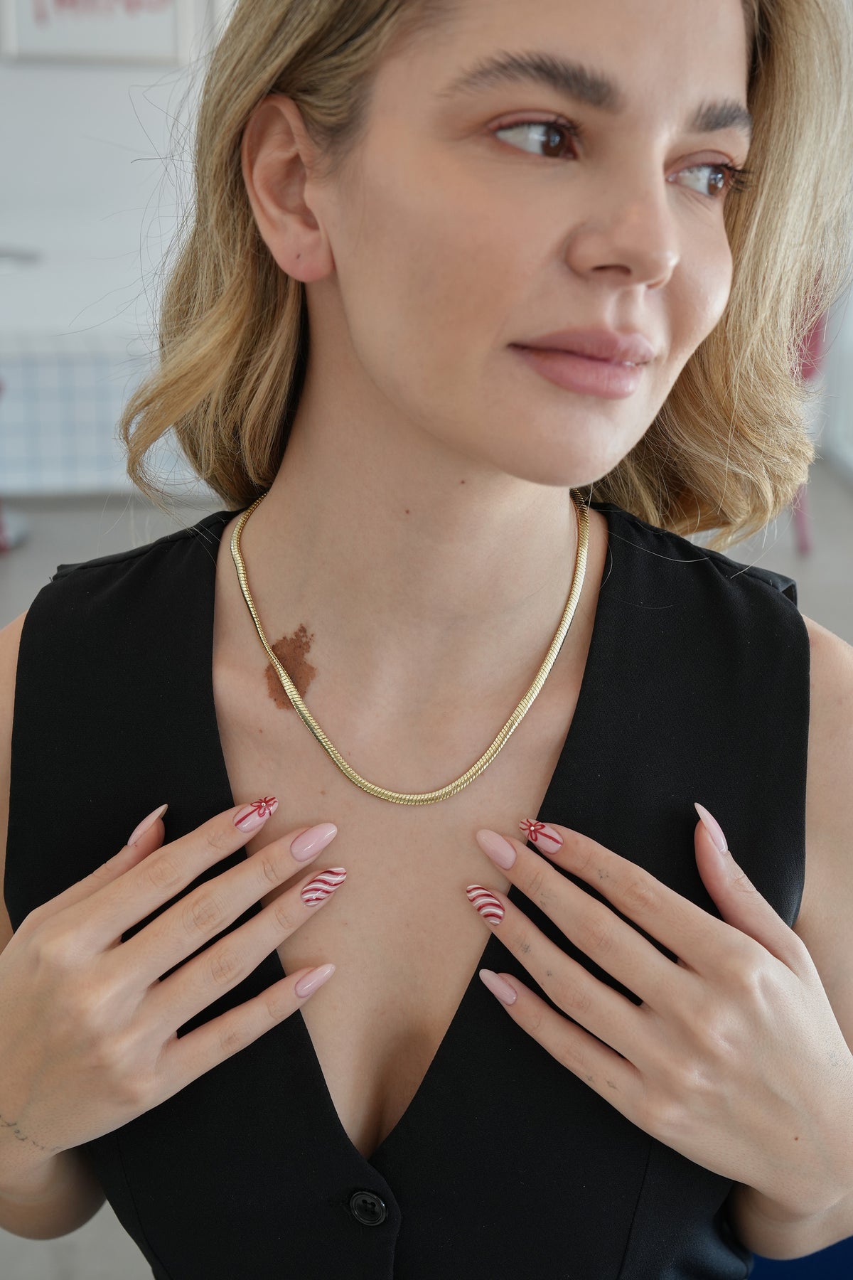 14K Altın Kaplama İtalyan Ziincir Kolye