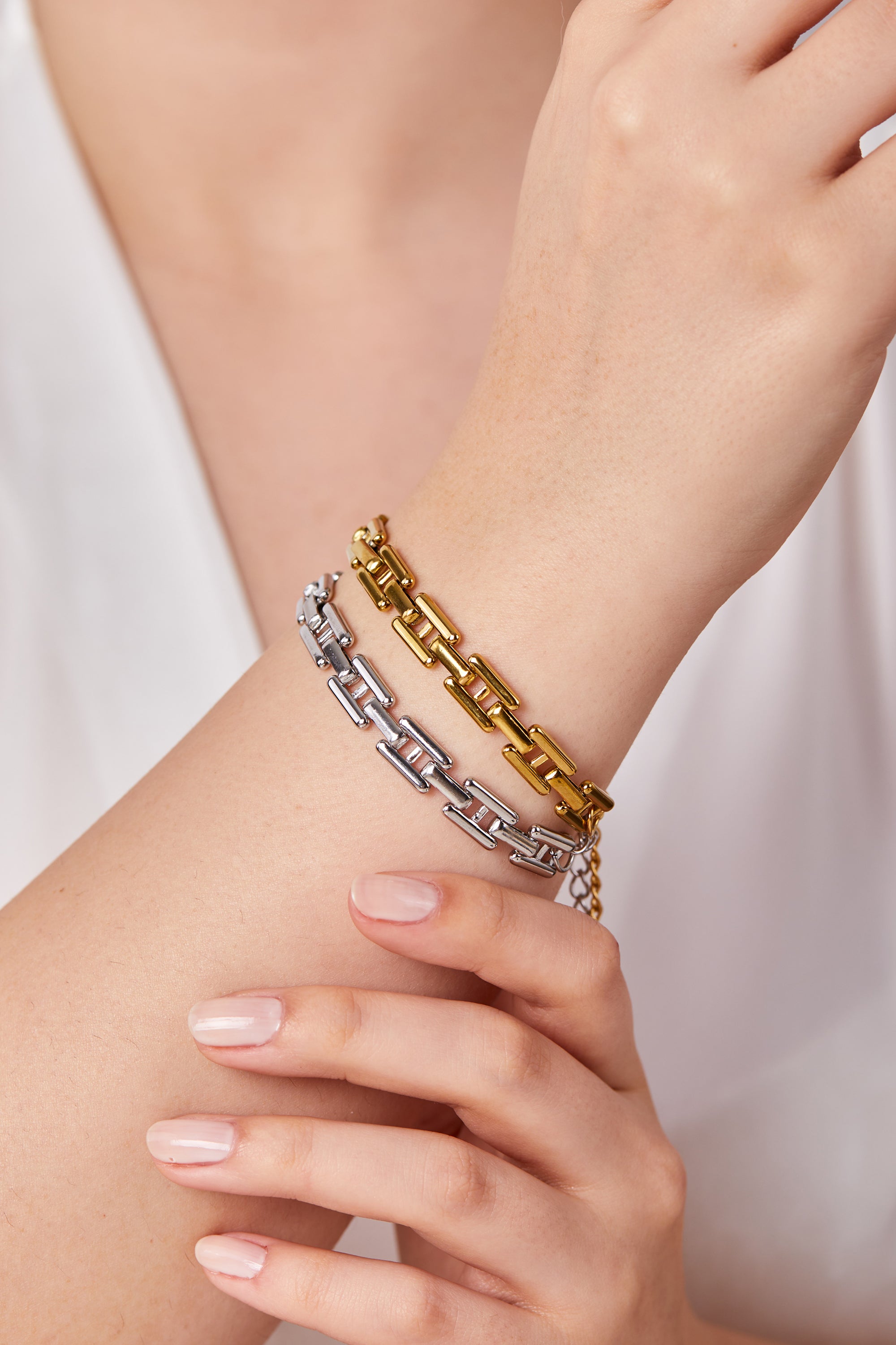 Steel Chain Bracelet Gold