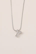Steel Letter Necklace Y Silver
