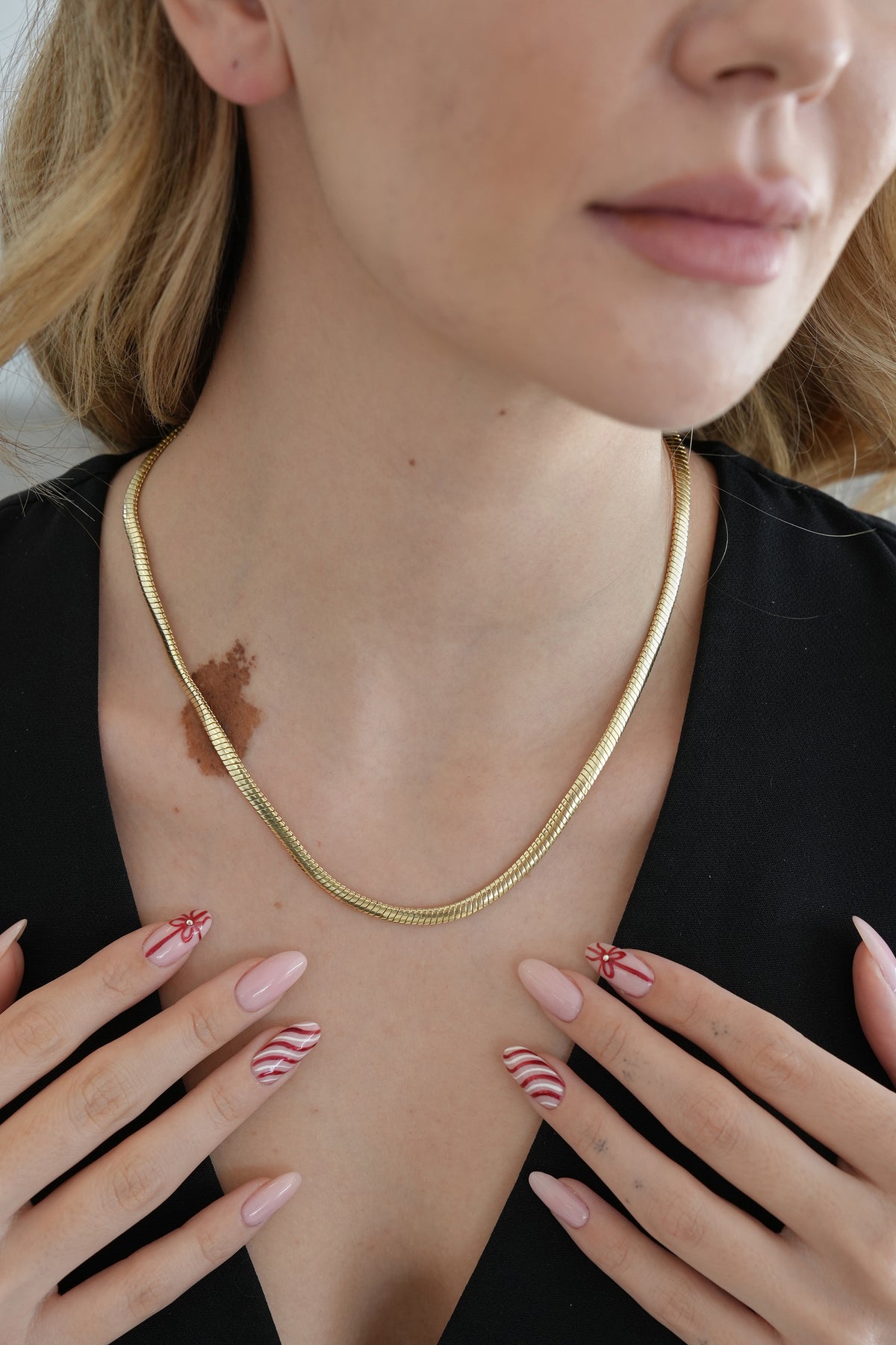 14K Altın Kaplama İtalyan Ziincir Kolye