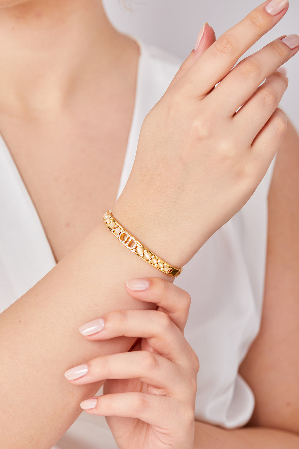 22K Gold Plated DD Bangle Gold