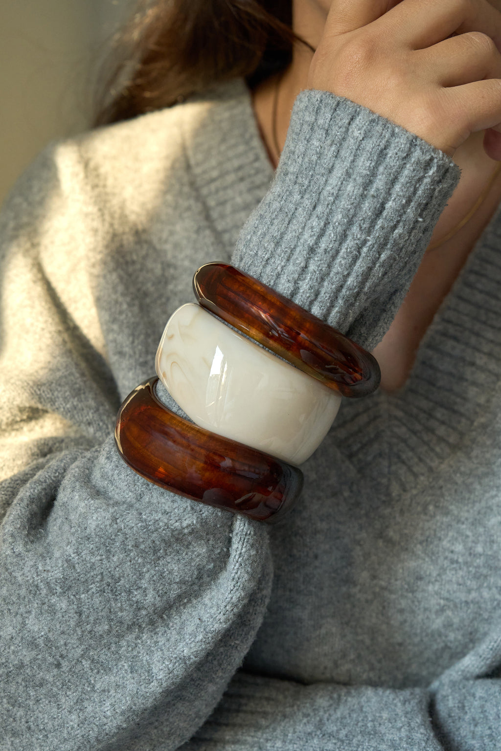 Reçine Bileklik Kahverengi